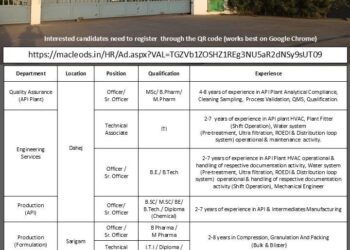 Macleods Pharmaceuticals Ltd. – Walk-In Interview For Multiple Departments on 21 December 2025
