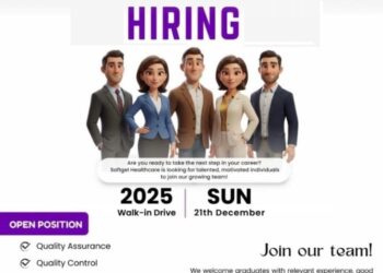 Softgel Healthcare Pvt. Ltd. Walk-In Drive for QA, QC, Production, Packing & Warehouse on 21st December 2025