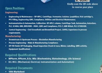 Biocon Biologics – Walk-In Interview For Multiple Departments on 14 December 2025