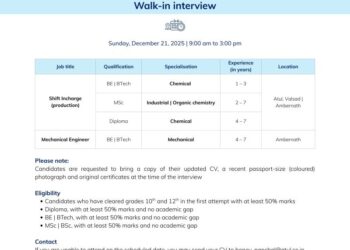 Atul Ltd – Walk-In Interview For Production & Engineering Positions on 21 December 2025