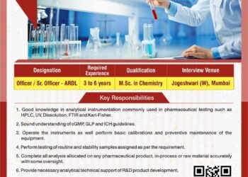 FDC Limited – Walk-In Interview For ARDL Department on December 2025