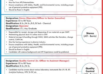 Dishman Carbogen Amcis – Walk-In Interview For Multiple Departments on 25 January 2026