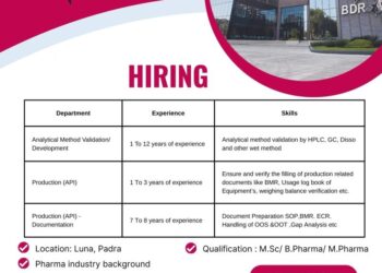 BDR Pharmaceuticals International Pvt. Ltd – Hiring For Multiple Departments || Apply Now