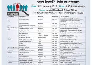 Poly Medicure Ltd – Walk-In Interview For Multiple Departments on 11 January 2026