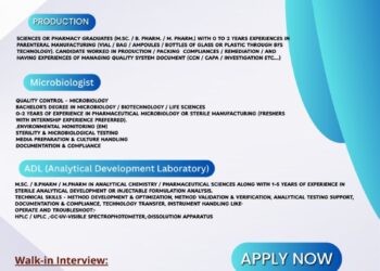 Aculife Healthcare Pvt Ltd – Walk-In Interview For Production, Microbiologist & ADL on 25 February 2026