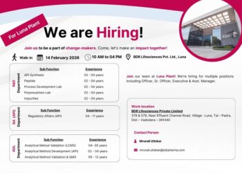 BDR Pharmaceuticals Internationals Pvt. Ltd – Walk-In Interview For Multiple Departments on 14 February 2026
