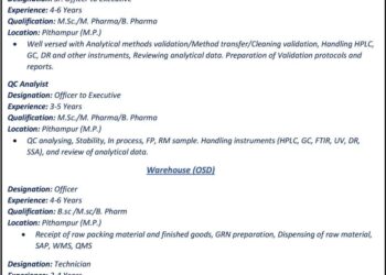 Felix Generics Pvt. Ltd – Walk-In Interview For Quality Control & Warehouse (OSD) on 04 February 2026