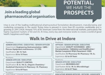 Intas Pharmaceuticals Ltd – Walk-In Interview For Multiple Departments on 22 February 2026