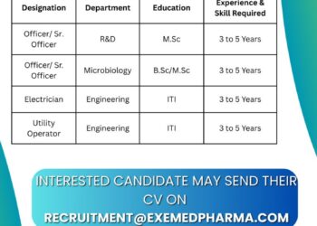 Exemed Pharmaceuticals – Hiring For Multiple Departments || Apply Now