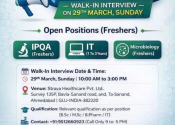 Strava Healthcare Private Limited – Walk-In Interview For Multiple Departments on 29 March 2026