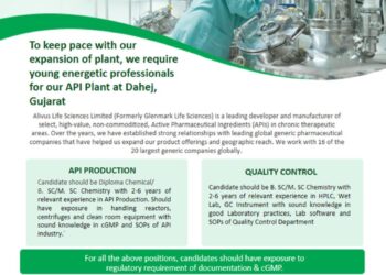 Alivus Life Sciences Limited – Walk-In Interview For API Production & Quality Control on 10 April 2026