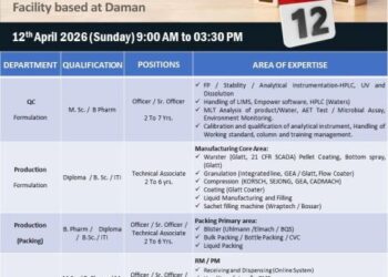Alkem Laboratories Ltd – Walk-In Interview For Multiple Departments on 12 April 2026