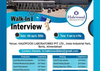 Halewood Laboratories Pvt. Ltd – Walk-In Interview For Multiple Departments on 4 April 2026