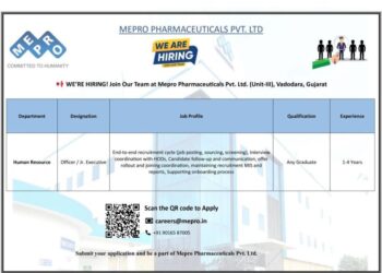 Mepro Pharmaceuticals Pvt. Ltd – Hiring For Human Resource (HR) Department