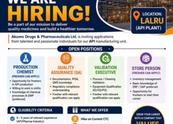 Akums Drugs & Pharmaceuticals Ltd – Hiring For Multiple Departments || Apply Now