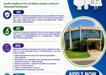 Aculife Healthcare Pvt. Ltd – Walk-In Interview For QA, QC, ADL & Micro on 15 May 2026