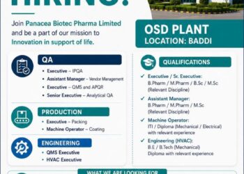 Panacea Biotec Pharma Limited Hiring for QA, Production & Engineering Departments – Apply Now