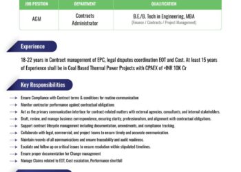 Torrent Power Ltd – Hiring AGM Contracts Administrator | Apply Now